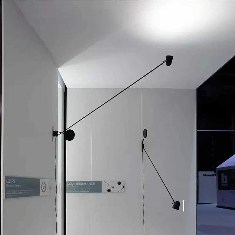 Long Pole Swing Arm Wall Lamp Adjustable Sconce Light for Reading Living Room Bedroom Living Room Home Decor Lights X250607
