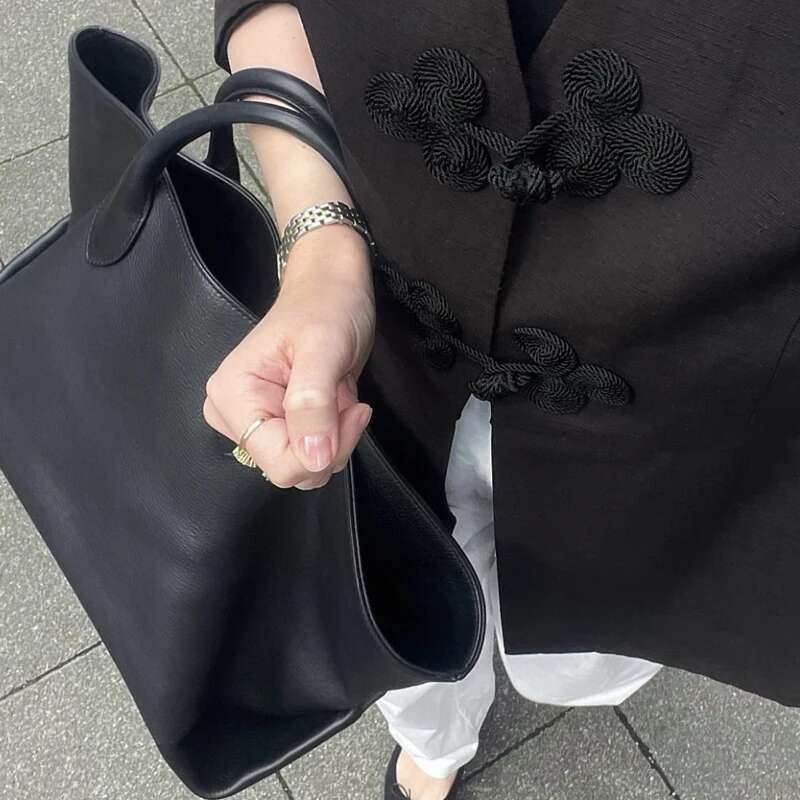 Genuine Leather Tote Bags For Women Designer Handbags And Purses 2024 New In First Layer Cowhide Large Capacity Wrist Bag