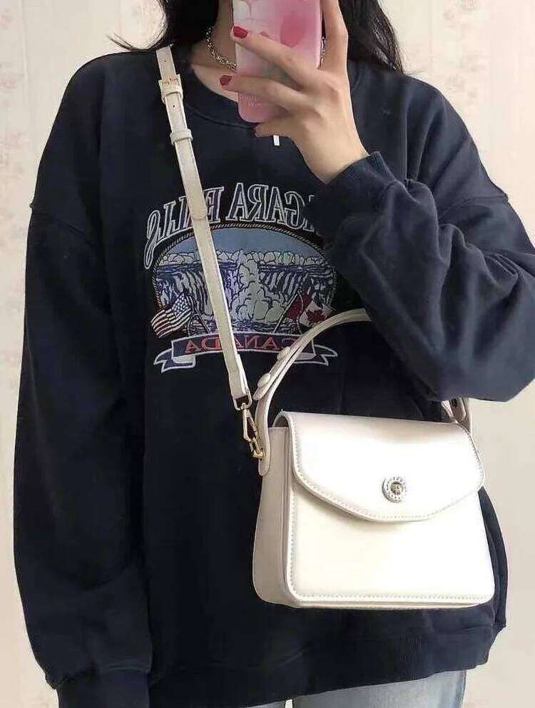 Vintage Small Square Messenger Bags for Women Fashion Ladies Shoulder Tote Purse Solid Color Female Top-handle Crossbody Bag