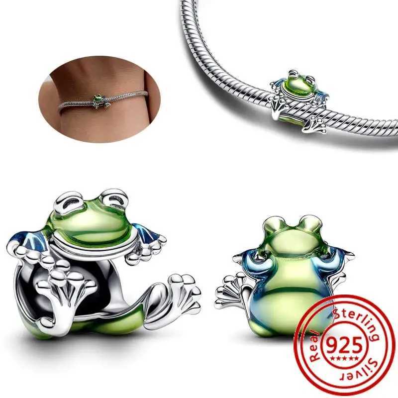 New 925 Silver Hanging Sloth Climbing Frog Friendship Double Heart Dangle Charm Original Beads Fit Pantaro Bracelet DIY JewelryXJ250607