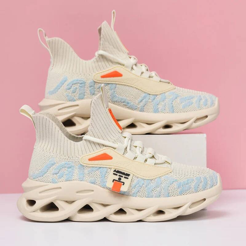 Ddmyoutdoor Hot Sale Beige Running Man Trainers Breathable Socks Men S Summer Sneakers Lightweight Sport Shoes Running Hombre Outdoor Shoes