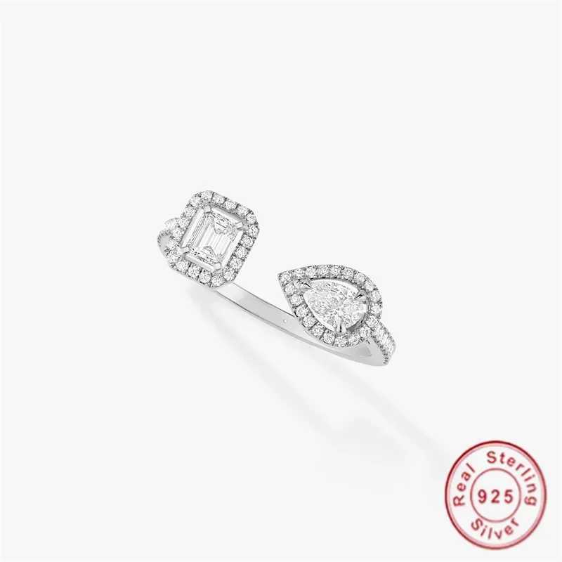 Exquisite original MY TWIN TOI White Gold Diamond Ring Sterling Silver 925Luxury woman Jewelry AccESSoriesXJ250606