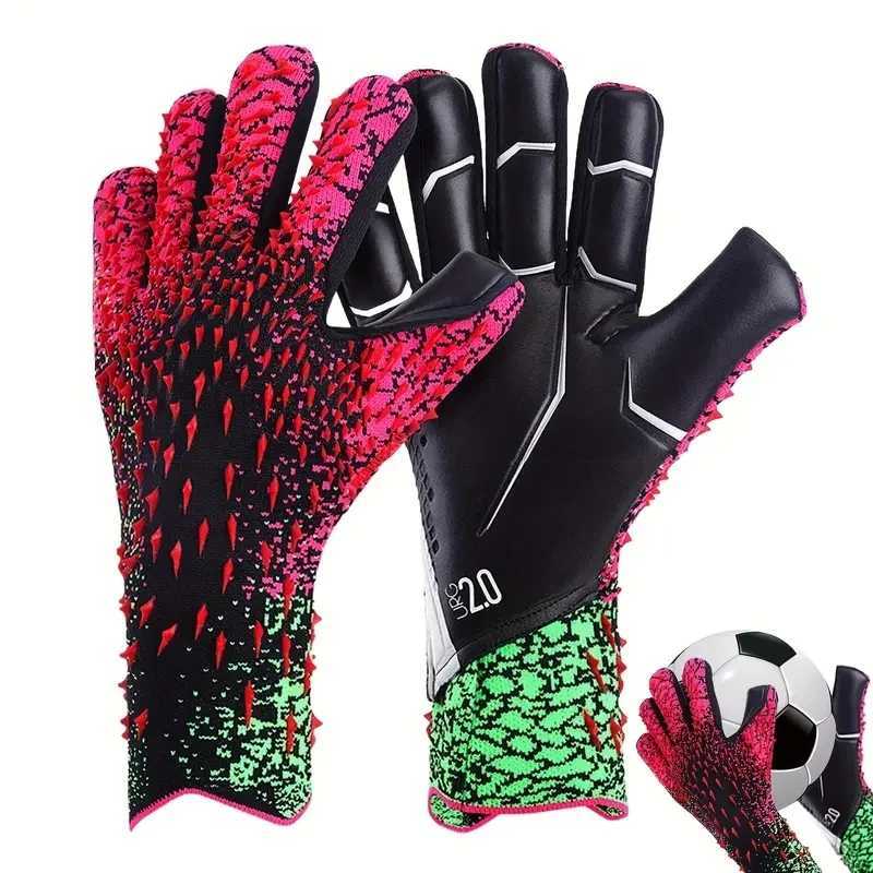 Soccer Goalie Gloves for Children and Men Strong Grip Football Soccer Latex Thickened Protection Kids Adult Goalie Gloves Sports XJ250606