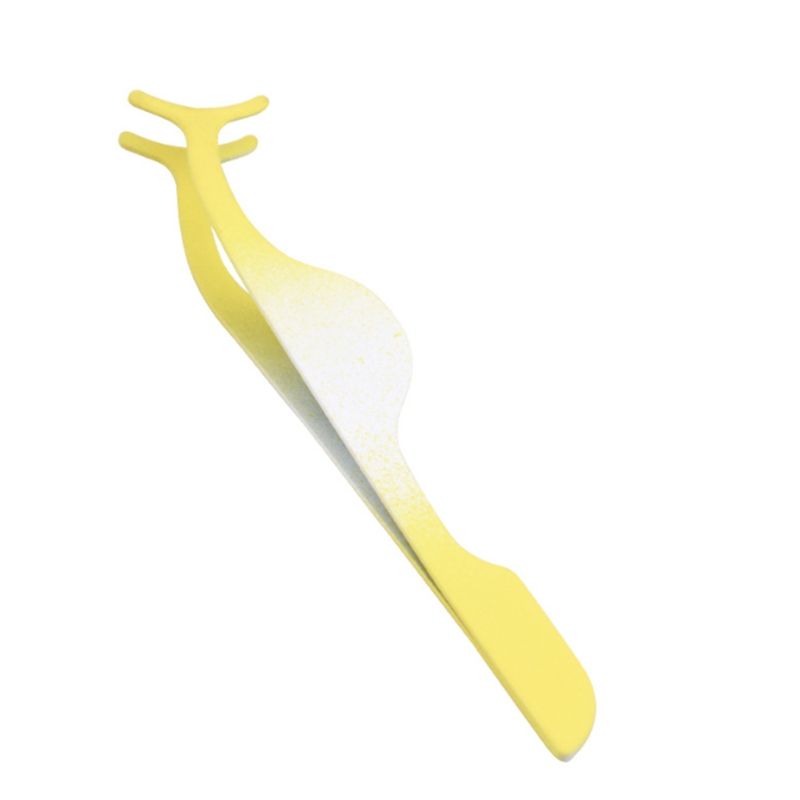 Multifunctional False Eyelashes Curler Tweezers Stainless Auxiliary Eyelash Curler Eye Lash Applicator Clip