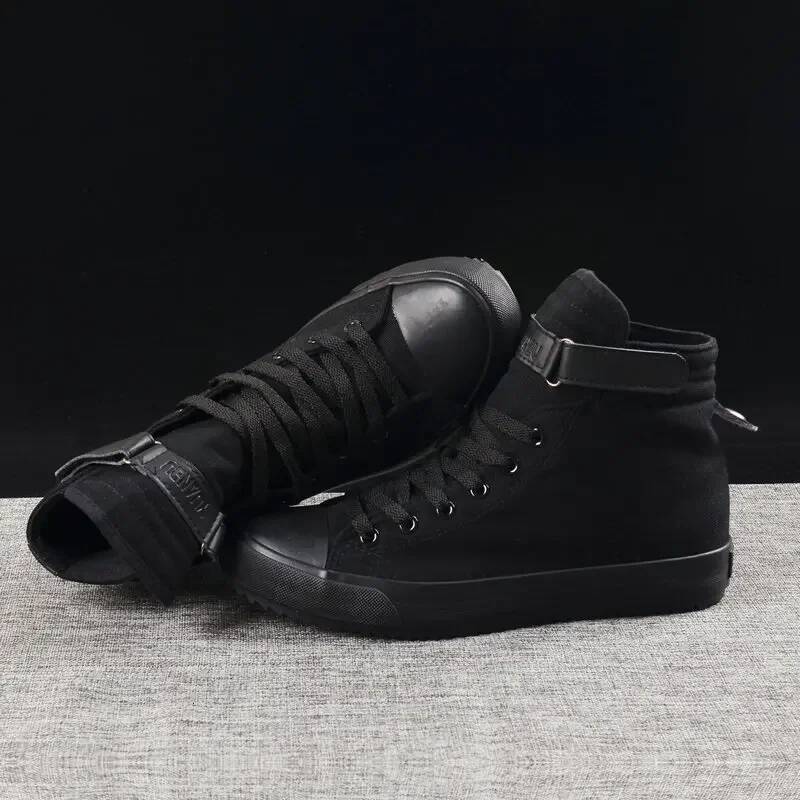 Ddmyoutdoor Fashion Male Canvas High Top Sneakers Men Casual Shoes Black White Cloth Footwear D Outdoor Shoes