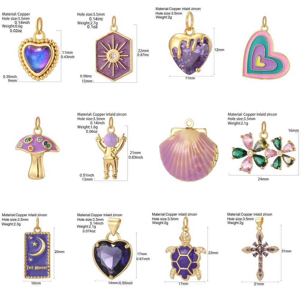 Cute Heart Charms for Jewelry Making Supplies Gold Color Cross Butterfly Charm Dijes DIY Woman Earrings Necklace Bracelet Pendant XJ250607