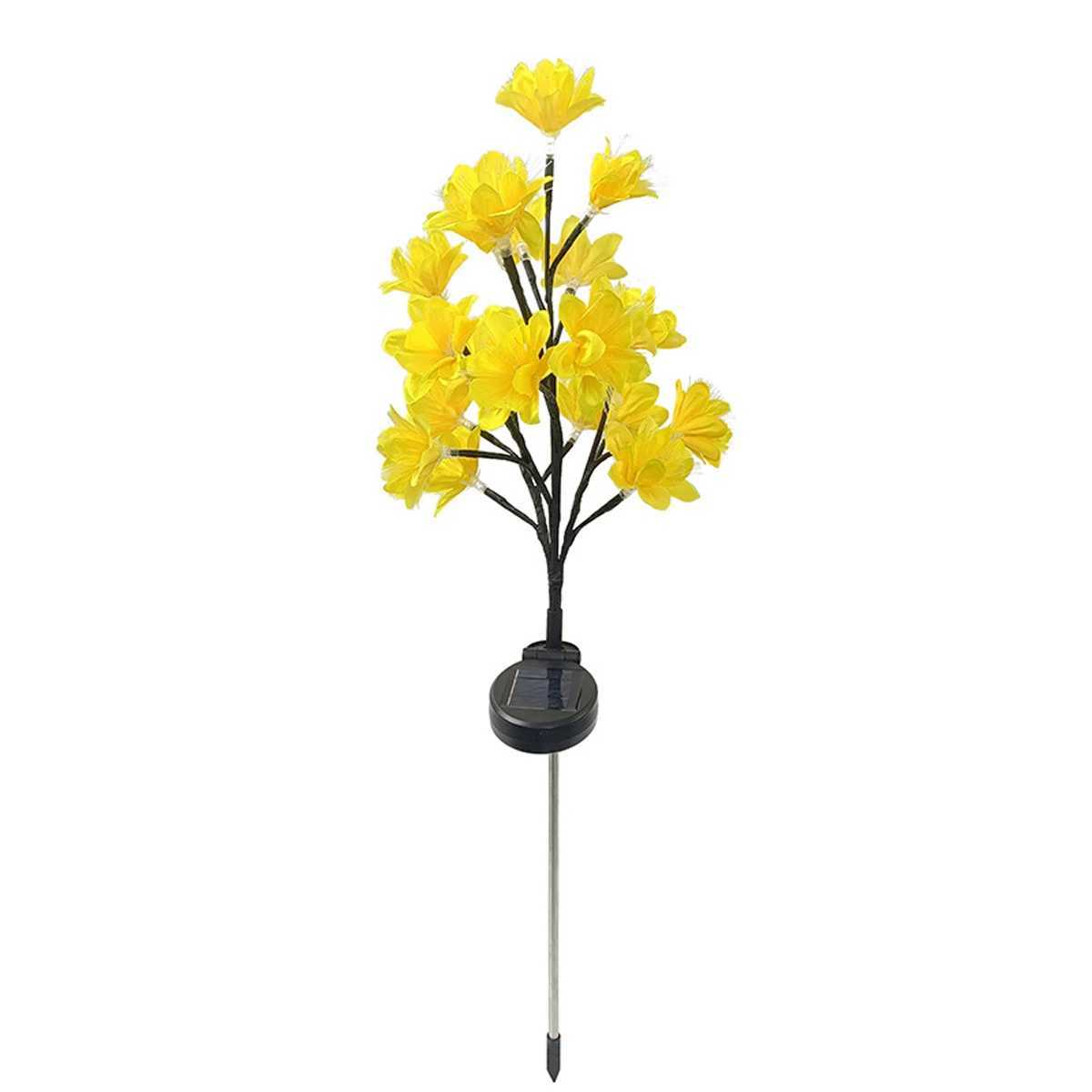 Peach Blossom Lawn Lamp Decoration Flower Lantern For Courtyard Yard Patio Garden Holiday Party Lighting Solar LED LightsXJ250606