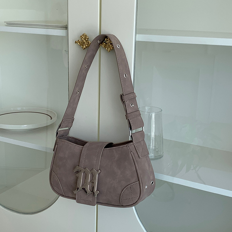 designer 2025 Spring Summer New Niche Bag Women Retro Suede Baguette Bag Shoulder Handbag Millennial Hot Girl Underarm Bag