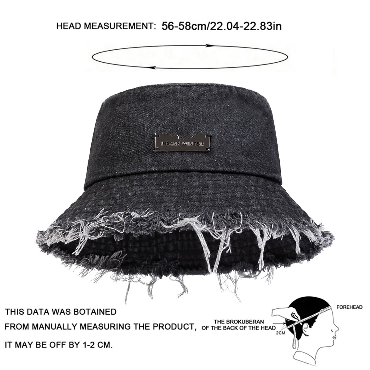 Unisex PRANK Label Personality Cowboy Bucket Hats Fishermen Caps Outdoor Casual Cap Sunscreen Hat 250605