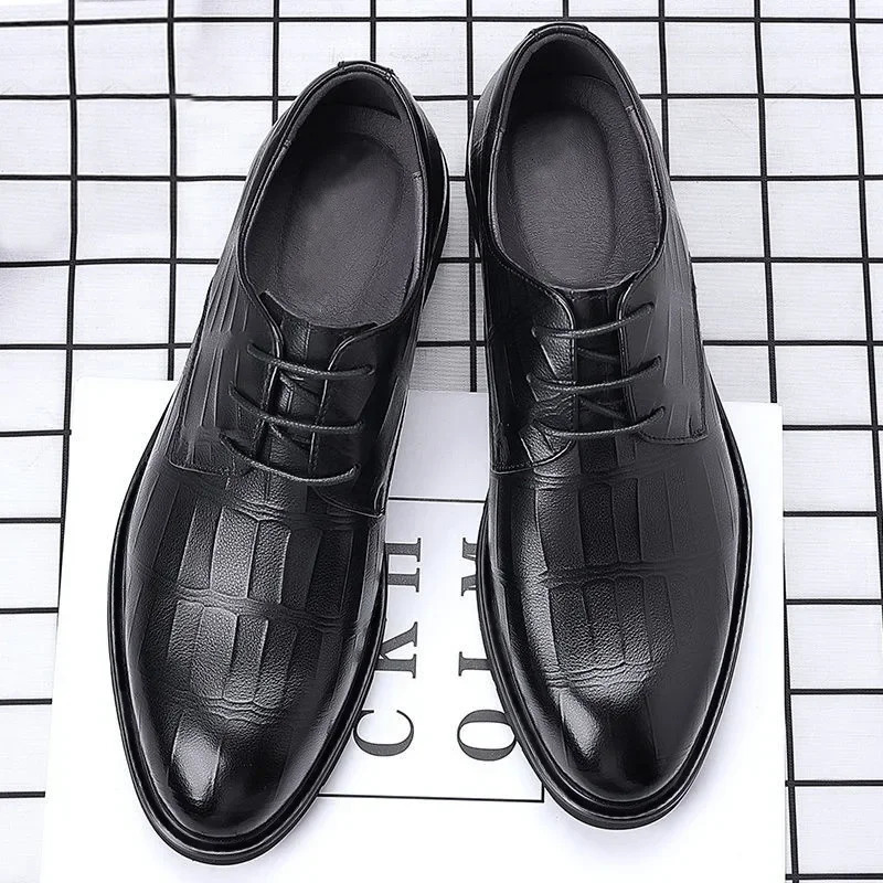 Groom Standard Dance Dress Leather Casual Shoes Men High Heels Men Two Tone Shoes Casual Dress Men Leather Casual Shoes 250605