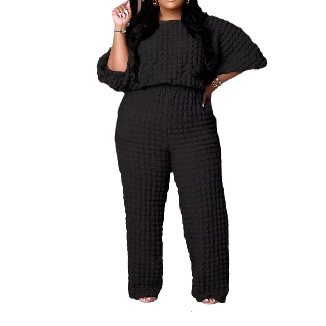 Fashion Casual Comfortable Loose Two-piece Plus Size Set