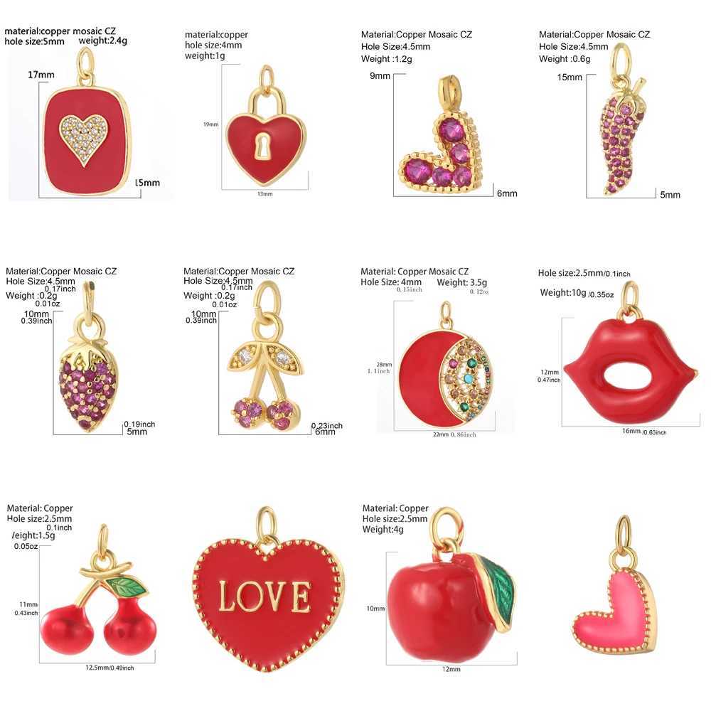 Cute Heart Charms for Jewelry Making Supplies Gold Color Tarot Card Charm Pendants DIY Woman Earrings Necklace Bracelet Pendant XJ250607