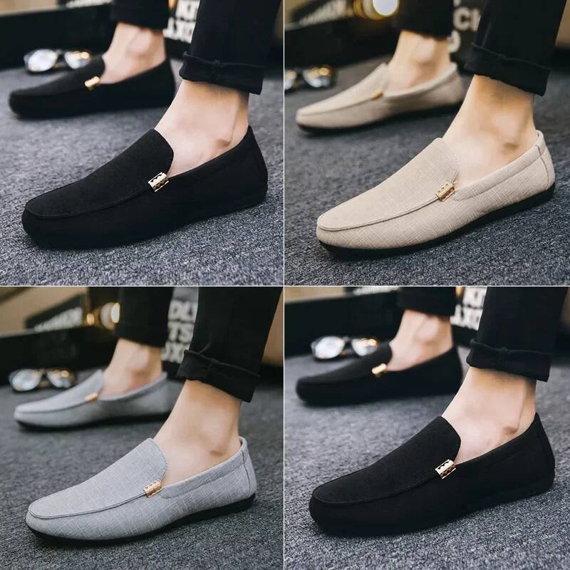 Ddmyoutdoor Casual Comfort Men Denim Male Shoes Adult Footwear New Loafers Canvas Sneakers Driving Outdoor Shoes