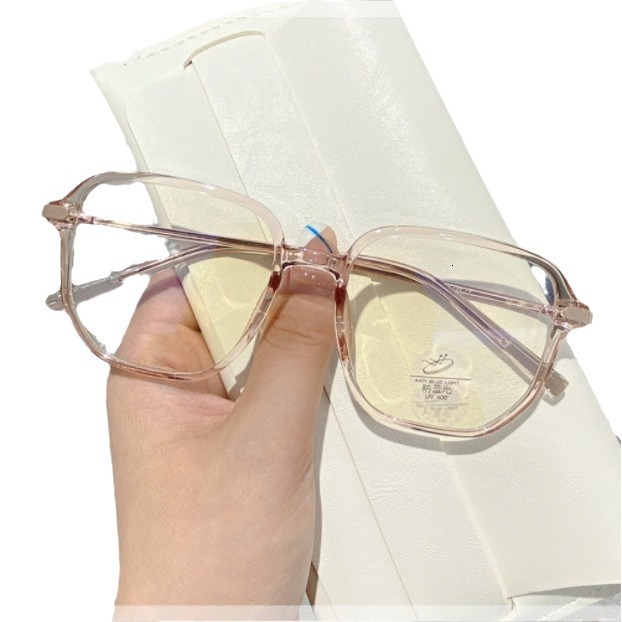 Blue Light Blocking Prescription-Compatible Large for Women, Eye Protection Slimming Plain Full Glasses Frame