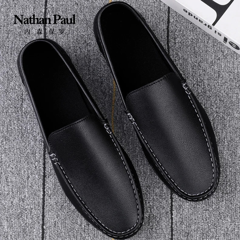 Loafers mens summer mens casual style lazy shoes low-top soft-soled trendy mens shoes driving casual mens shoes 250605