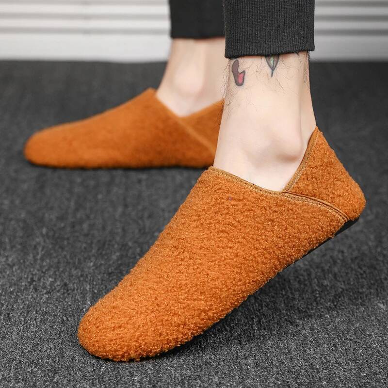 Ddmyoutdoor Ddmyoutdoor Men Winter Slippers Women Warm Soft Plush Flats Casual Male Loafers Lightweight Home Walking Couples Shoes Footwear Outdoor Ou