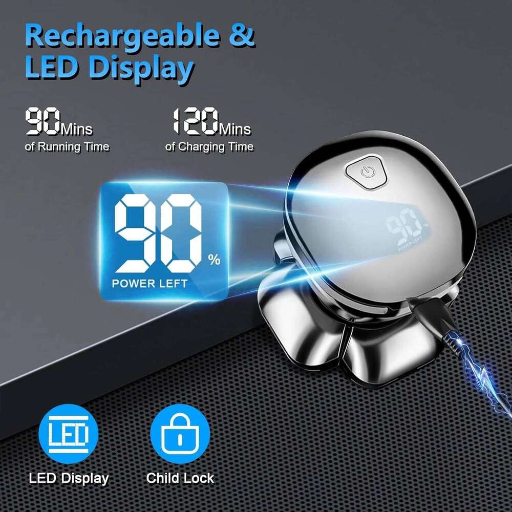 9D 6-In-1 Razor For Men Cordless Rechargeable & Waterproof Bald Head Shavers Electric Shaver