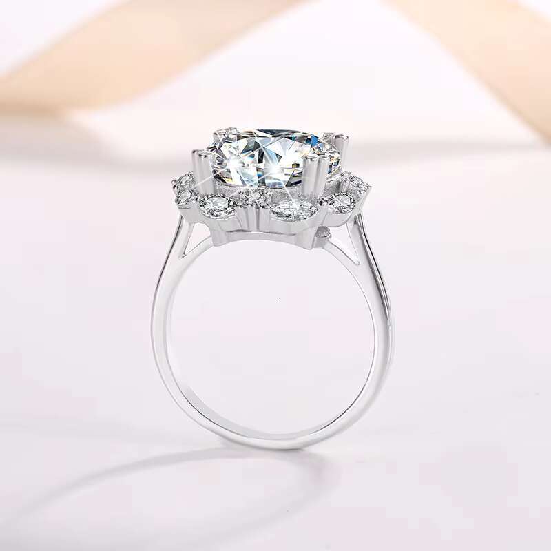 9 Adodo Customize Jewelry S925 Sterling Silver Queen 5Ct Moissanite Rings