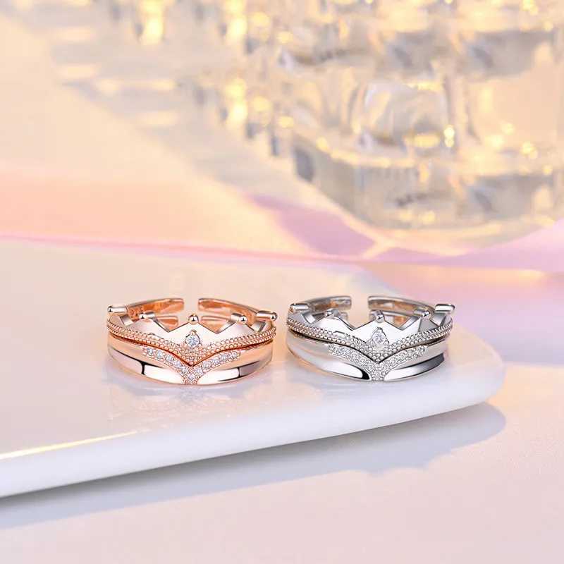 925 Sterling Silver Zircon Geometric Zircon Opening Ring For Women Fine Jewelry Wedding Accessories Party Gifts XJ250606