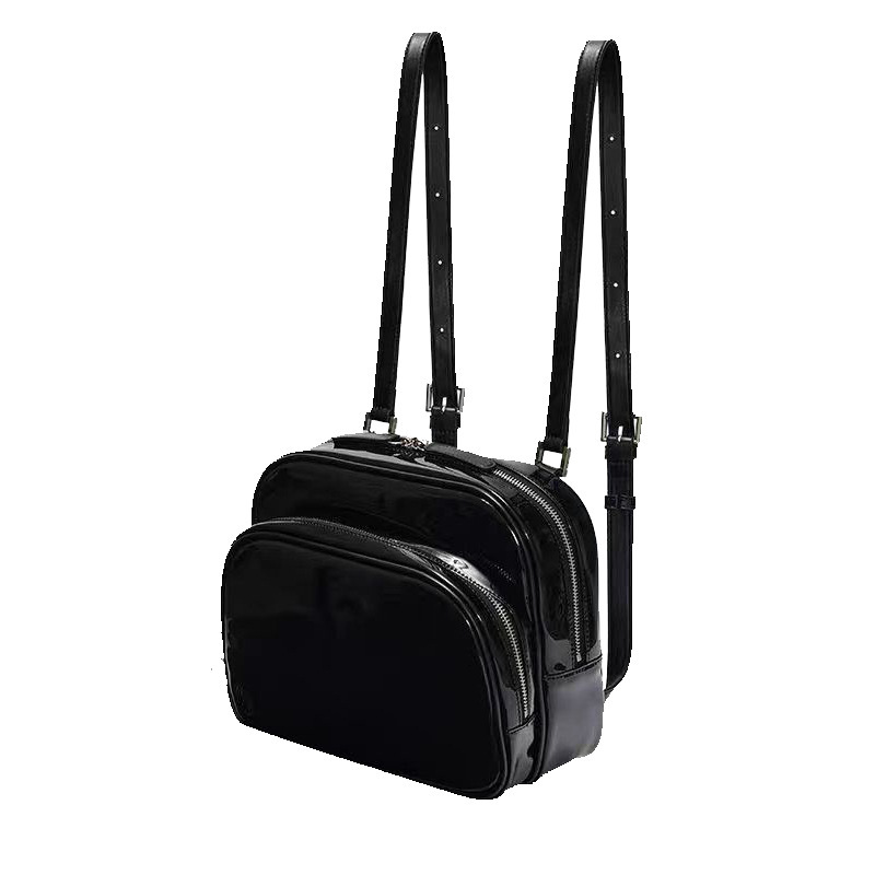 designer JENNIE Style Bag for Women 2025 New Cute Mini Backpack for Girls Casual Versatile Black Double Shoulder Bag