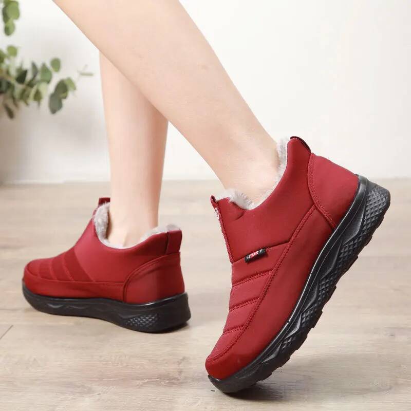 Ddmyoutdoor Snow Punk Slip On Platform Ladies Fur Waterproof Ankle Boots Casual Winter Shoes Women Botas Mujer Outdoor Shoes