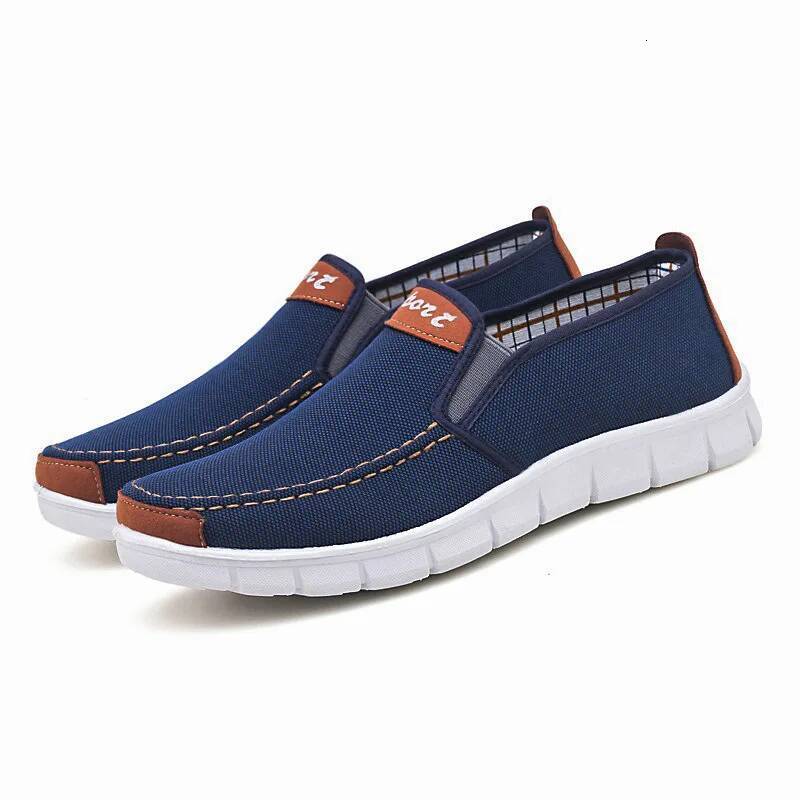 Ddmyoutdoor Shoes New Comfortable Canvas Casual Male Flat Loafers Shoes Men Black Outdoor