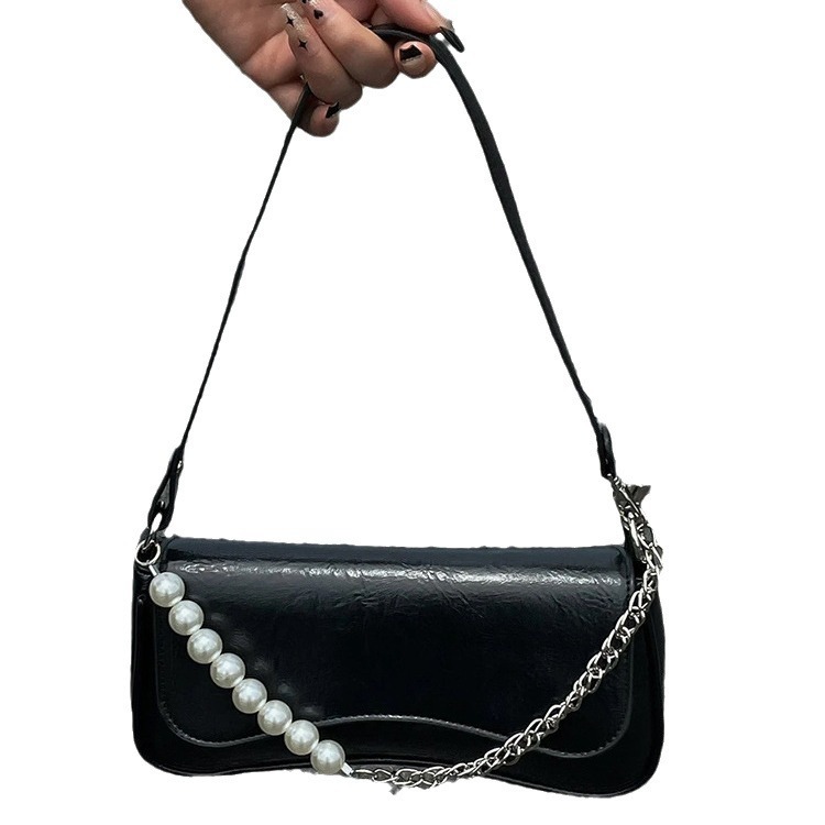 designer 2025 New Niche Fashion Underarm Bag for Women Versatile Pearl Chain Bag Handbag Shoulder Crossbody Tote Bag