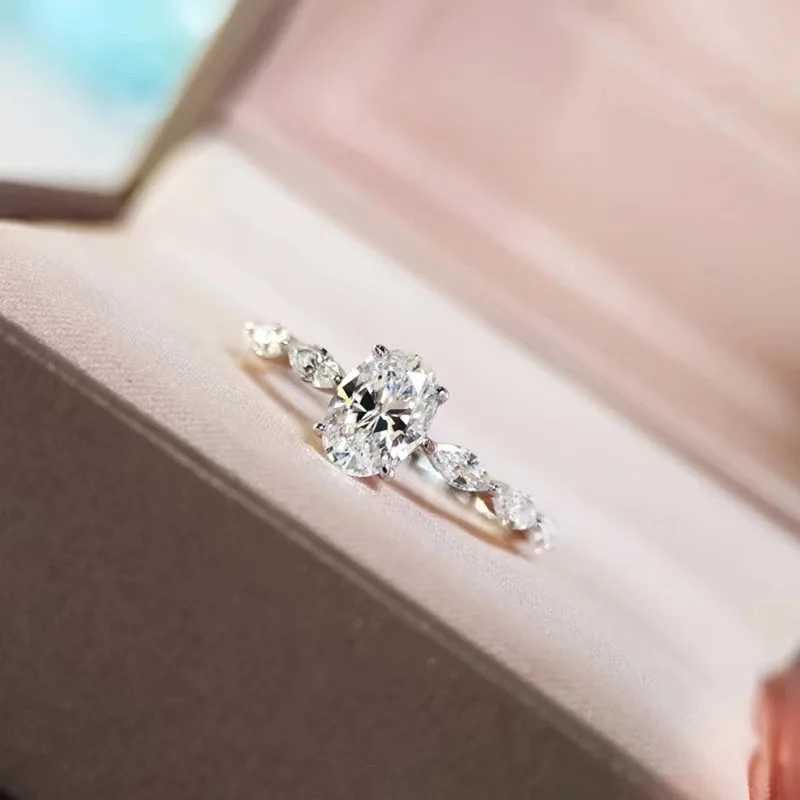 Fine Jewelry 925 Sterling Silver Zircon Ring Suitable for Women Engagement Jewelry Gift XJ250606