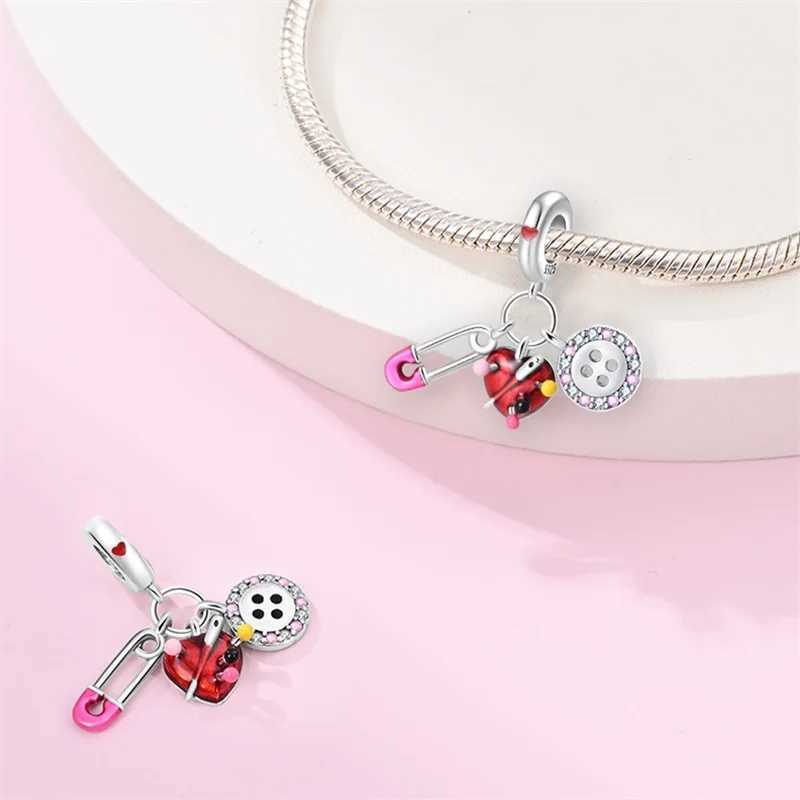 925 Sterling Silver Tailor Sewing Machine Telephone Alarm Clock Charms Pendants Fit 925 Original Bracelets DIY Jewelry XJ250607