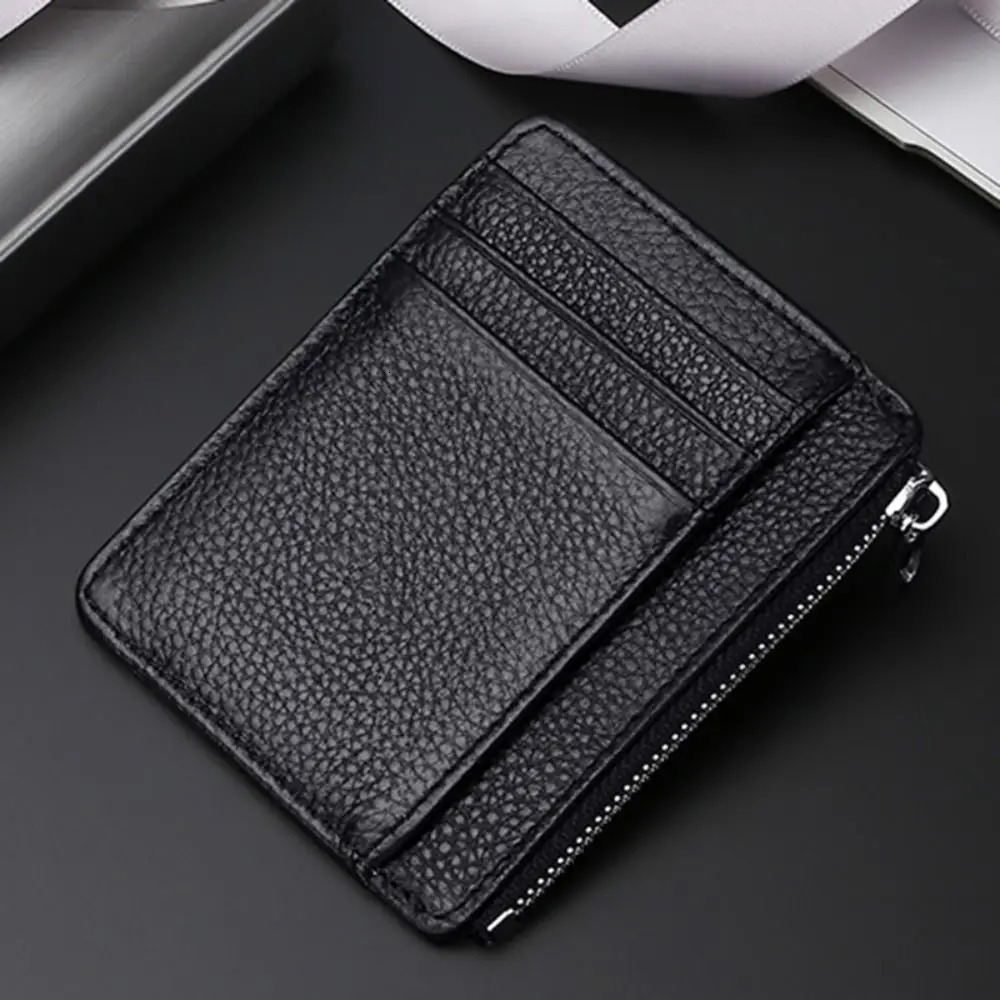 Multi-card Slot Card Case Universal Genuine Leather Simple ID Package Ultra Thin Card Holder Men Women 250605
