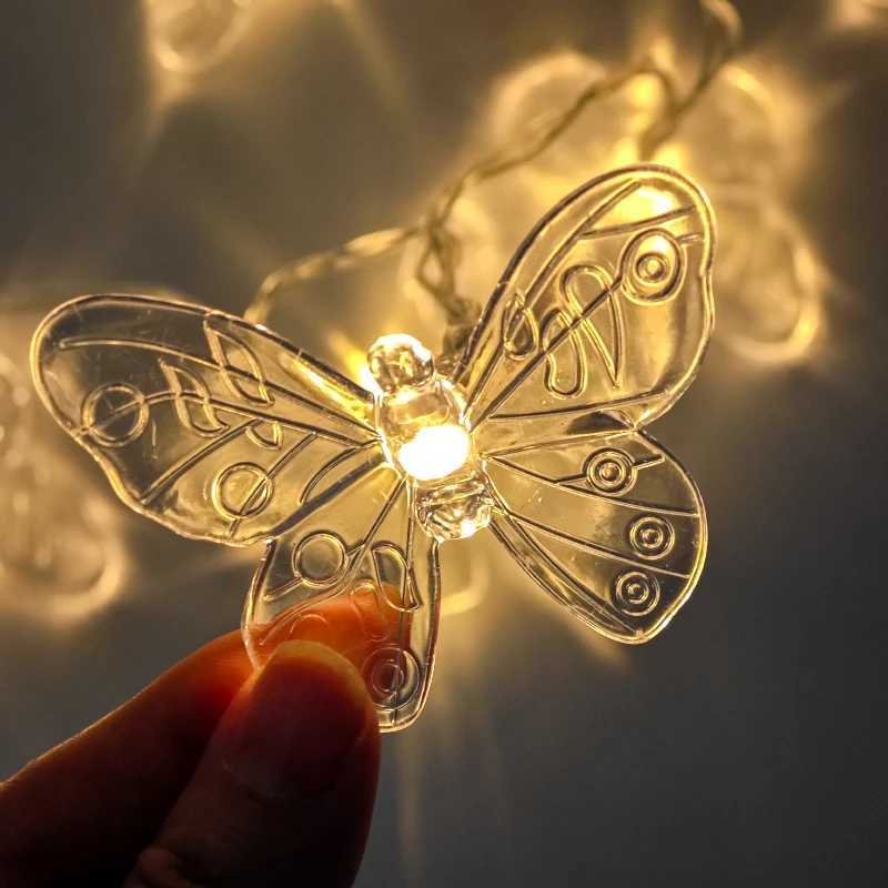 1-10M LED Butterfly Lights String LED Fairy lights Wedding birthday Party Room garden butterfly LED decoration light XJ250606