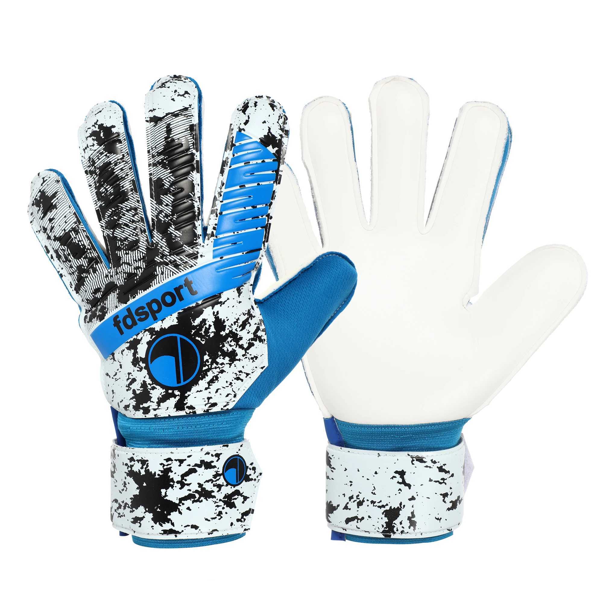 Mens and Womens Football Soccer Goalkeeper Gloves Game Training Thickened Latex Goalie Gloves Protection Non-slip Removable Wristband XJ250606
