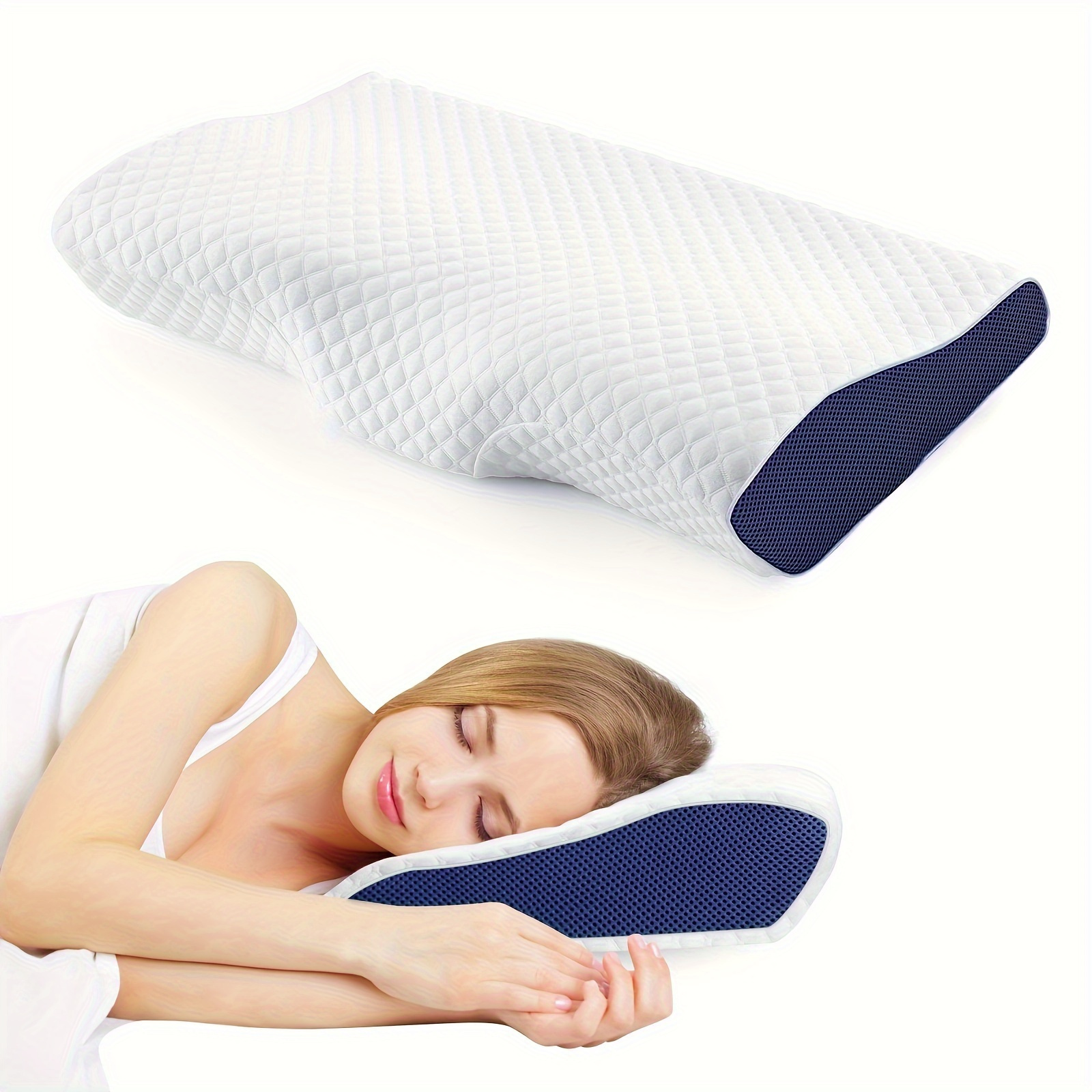 Ergonomic Adult Neck Relief Pillow Featuring Soft Memory Foam & Spacious Design
