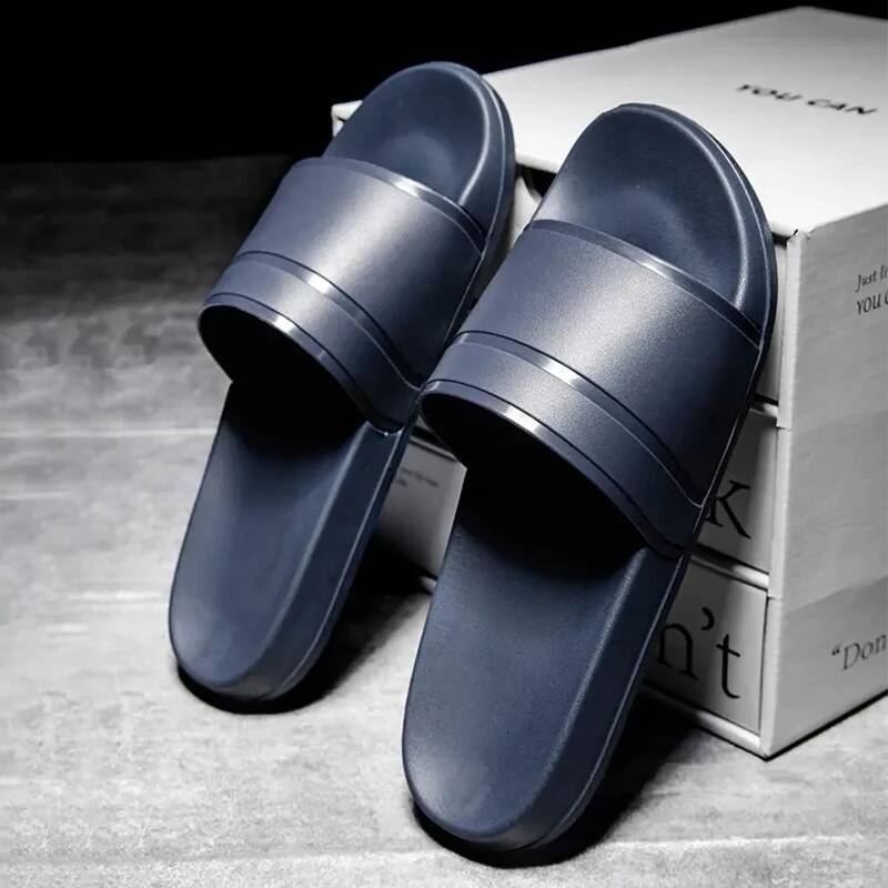Ddmyoutdoor Summer Men And Women Sandals Flip Flops Man Solid Color Simple Non Slip Soft Sole Unisex Shower Slippers Couple Shoes Beach outdoor shoes