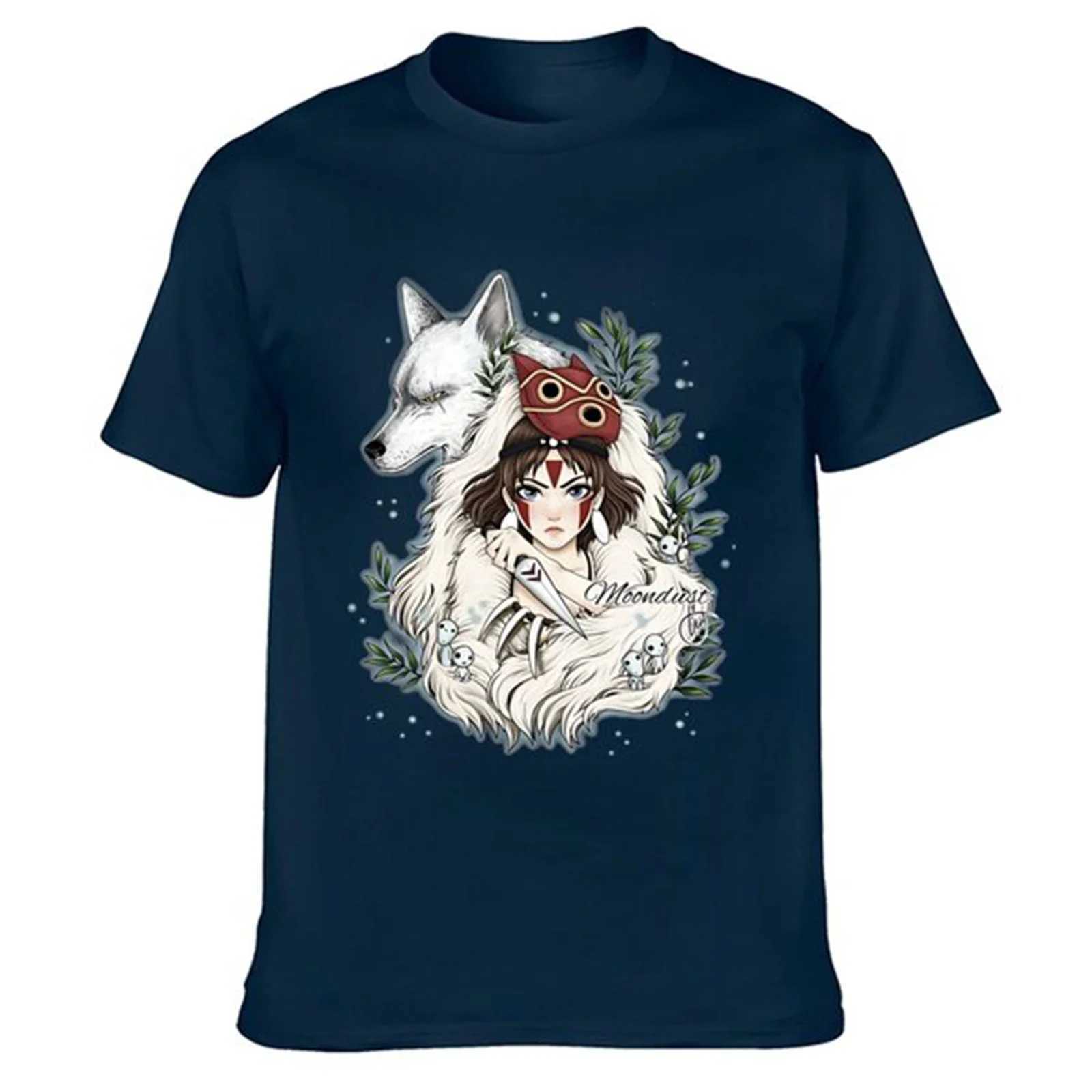 Graphic Printed Clothing Novelty Princess Mononokes Hime T-Shirts for Men Women Pure Cotton Kodama Tree Forest Spirit Tees Shirt W250607