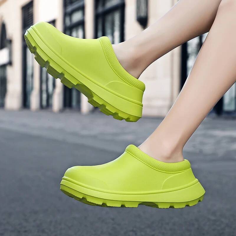 Ddmyoutdoor Women Anti Slip Water Large EVA Chef Nurse Work Elegant Platform Sandals Garden Beach Waterproof Kitchen Shoes Outdoor Shoes