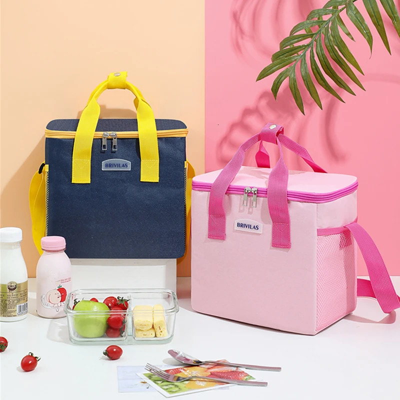 Portable Large Capacity Lunch Bag Cute Durable Food Thermal Box Cooler Lunchbox Aluminum Foil Insulated Picnic Bags 250606