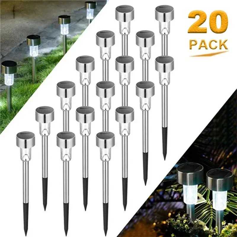 Outdoor Solar Lights Garden Lights Solar Powered Lamp Lantern Waterproof Landscape Lighting Pathway Yard Lawn Garden Decoration W250607