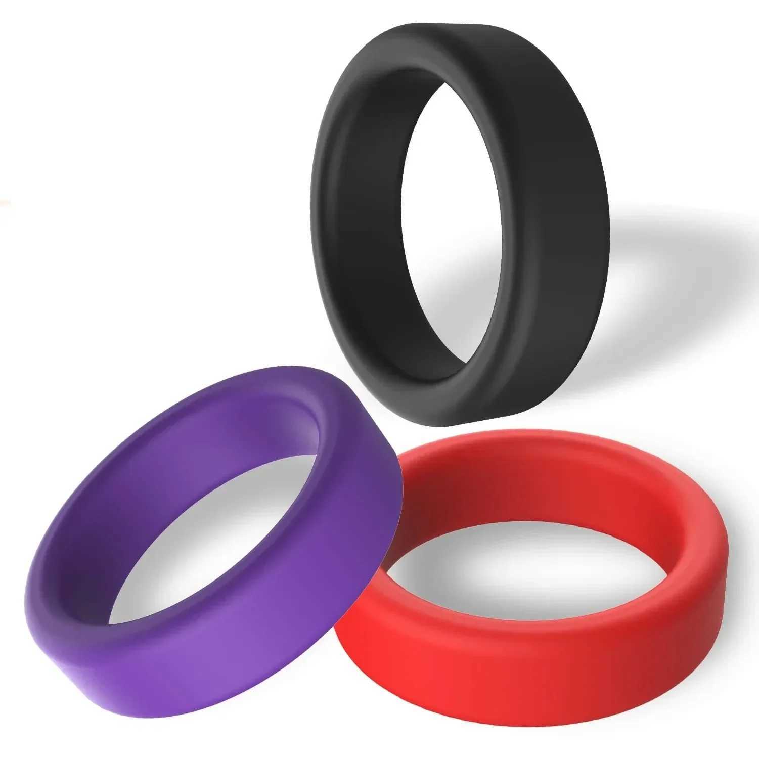 3pcs/set Penis Rings Delay Ejaculation Silicone Reusable Semen Cock Rings for Men Enlargement Sex Toys For Men Couple Rings XJ250607