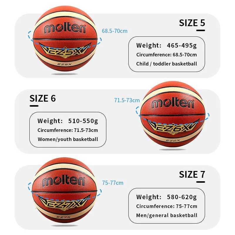 Molten Basketball Official Certification Size 7/6/5 PU Material Competition High Quality Men Women Outdoor Indoor Match Ball XJ250606