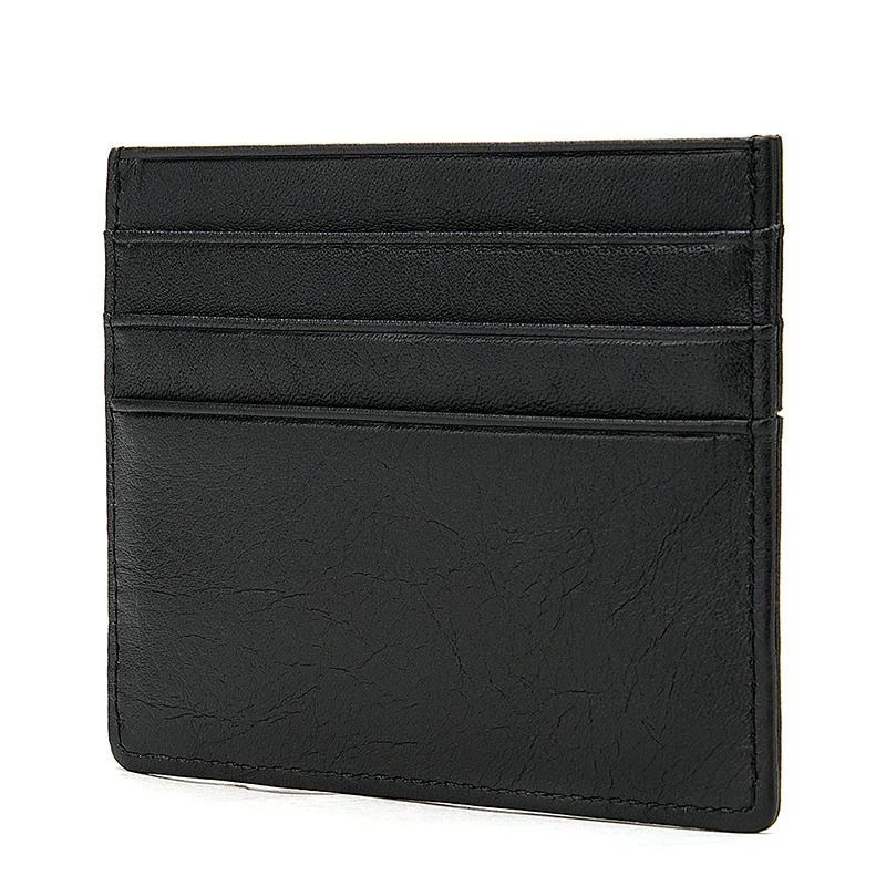 WESTAL Leather Mens Credit Card Black Holder Cards Casual ID Holders 250605