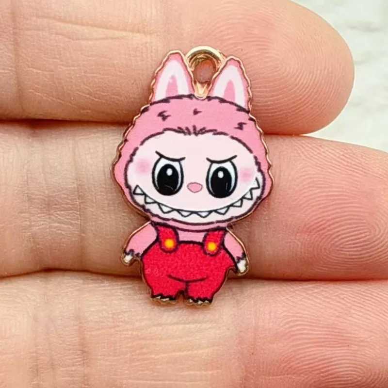 10PCs Cute Cartoon Charms Multicolor Animal Enamel Gold Color Metal Pendants DIY Necklace Bracelets Jewelry Making XJ250607