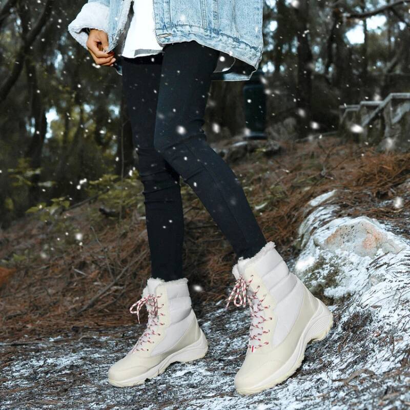 Ddmyoutdoor Winter Women S Casual Snow Outdoor Comfortable Warm Plush Cotton Anti Slip Thick Soled Ankle Boots Shoes For Outdoor Shoes