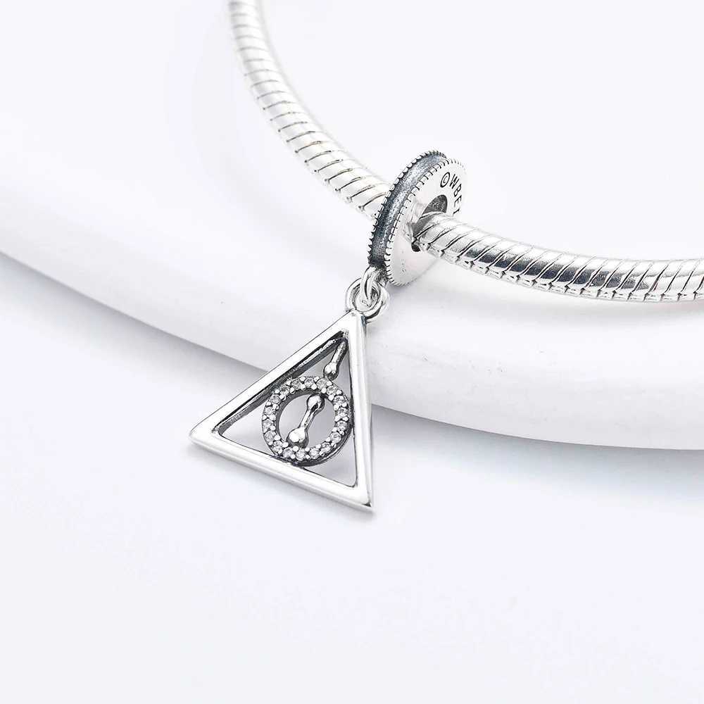 S925 Silver Miniso Academy of Magic Beads Train Hat Castle Charms Fit Original Bracelet Women DIY Pendant Jewelry Accessories XJ250607