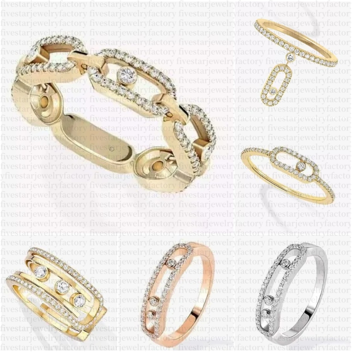 Rings Designer Rings Baby Move Wedding Rings Plaed Gold Silver Opening Inlaid With Diamonds Luxury Jewelry Anniversary For Women