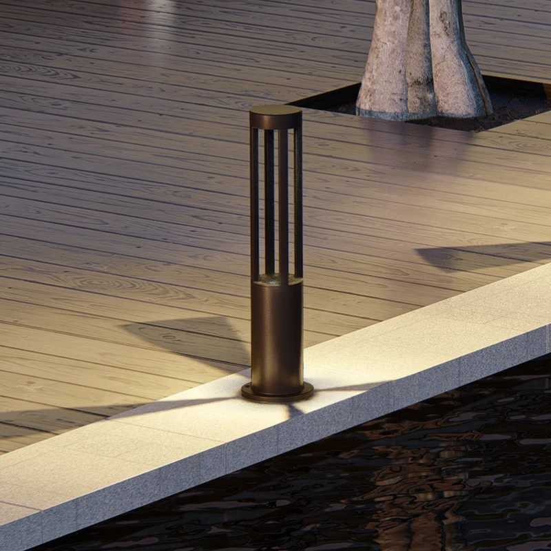 Modern IP65 Waterproof Outdoor Lawn Light 7W LED Warm White Villa Garden Landscape Standing Lamp Aluminum Street Pillar Lighting W250607