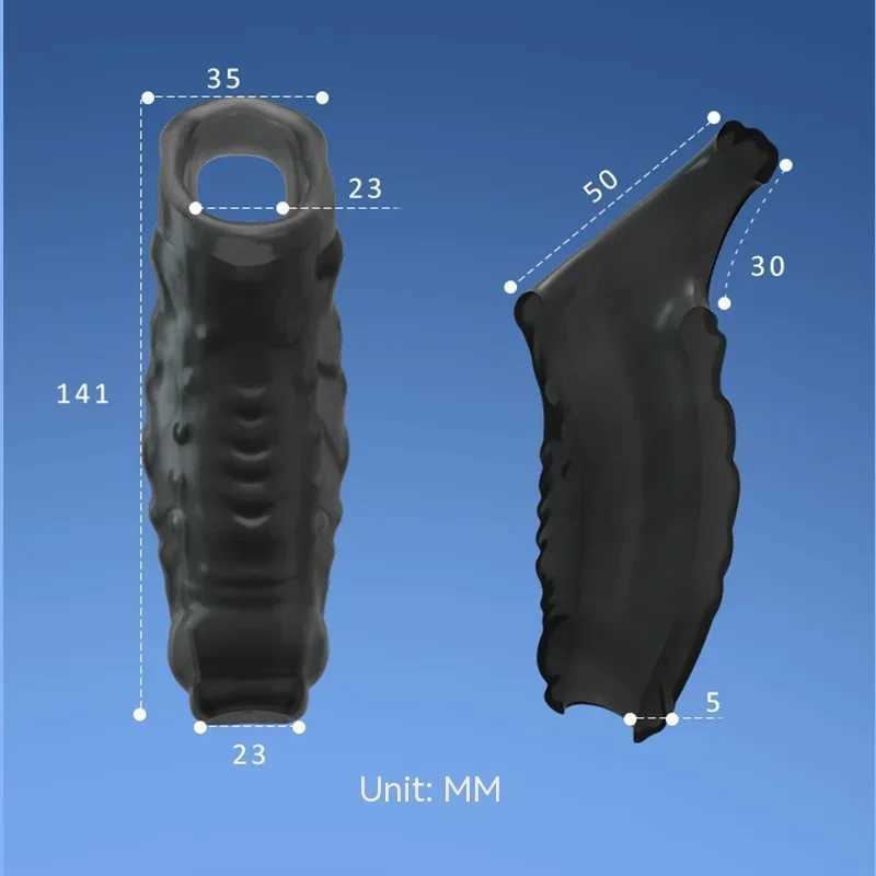 New Reusable Penis Sleeve Glans Penis Enlarger Extender Delay Ejaculation Cock Ring Sex Toys for Men Couples XJ250607