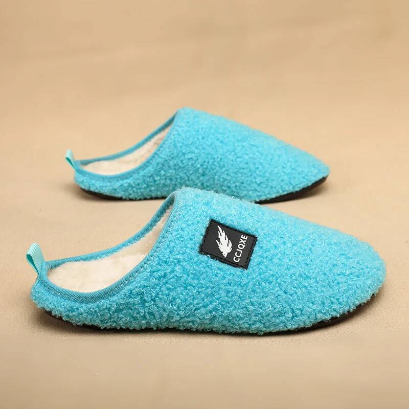 Ddmyoutdoor Fashion Winter Soft Sole Comfortable Mens Indoor Floor Antiskid Slides Bedroom Warm Plush Slippers Male Home Casual Cotton Shoes Beach out