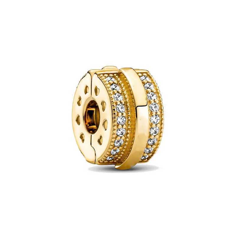 Original New DIY Women Jewelry Fine 925 Sterling Silver Plated Gold P Bead Fit Necklace Charms Bracelet Trinket Accessories XJ250607