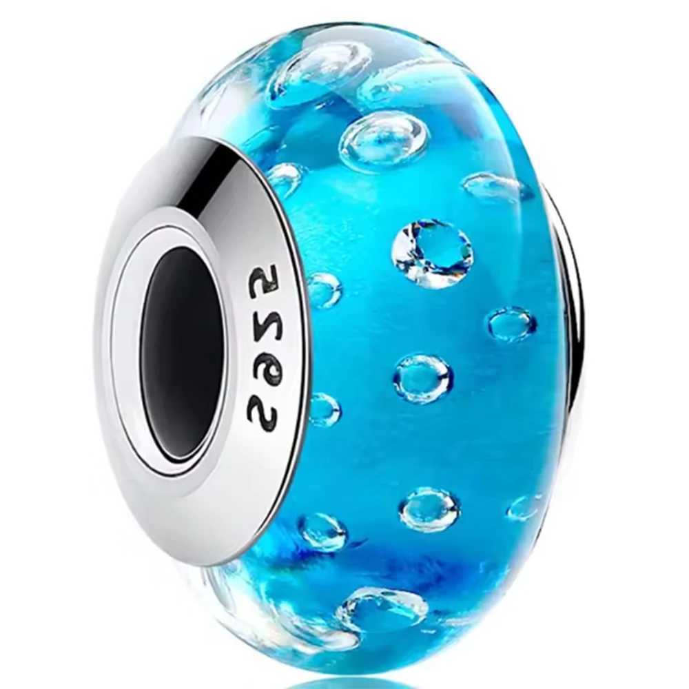 Original Murano Glass 925 Sterling Silver Butterfly Flower Cosmic Rainbow Charm Beads for Bracelet DIY Gift Women Jewelry XJ250607